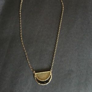 Gold and black beaded necklace